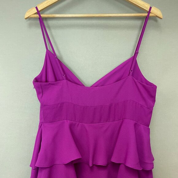 NWT Patricia Field Dress Fuchsia Purple Tiered Ruffles Size 10 Flirty Frills - Picture 4 of 10